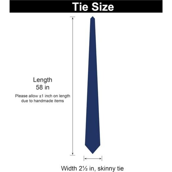 Mens skinny tie solid linen cotton blend 2.5 inch slim necktie wedding formal - Picture 5 of 6